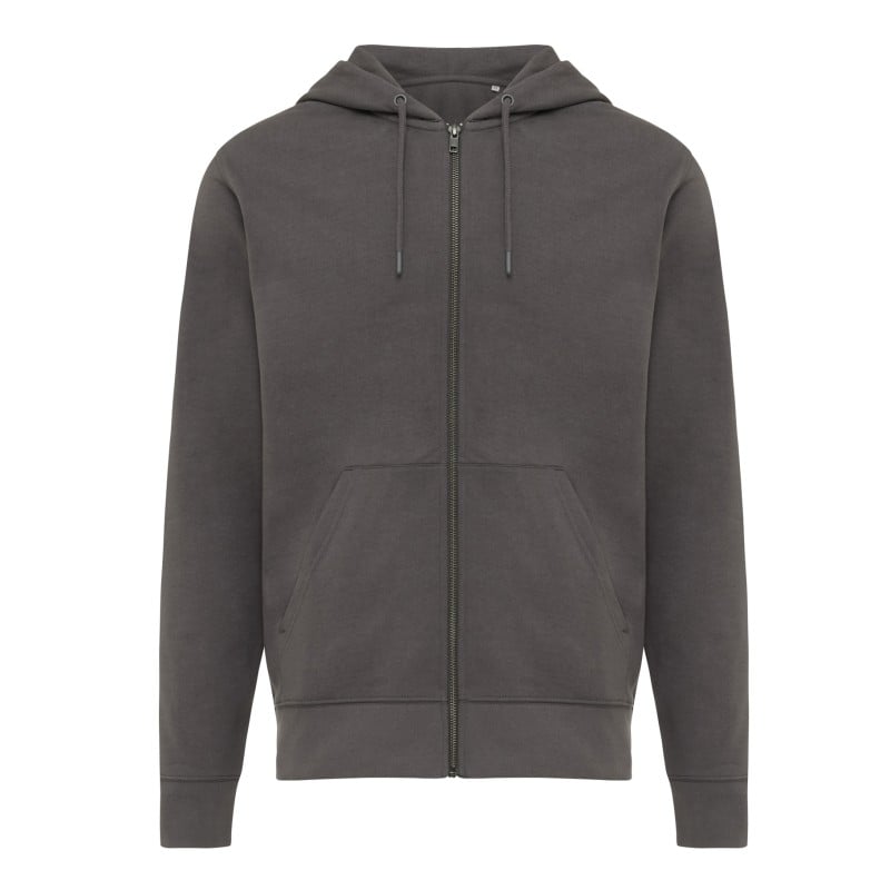 Iqonic Abisko hoodie - unisex - biologisch katoen / rPET polyester - 340 g/m2 - met rits