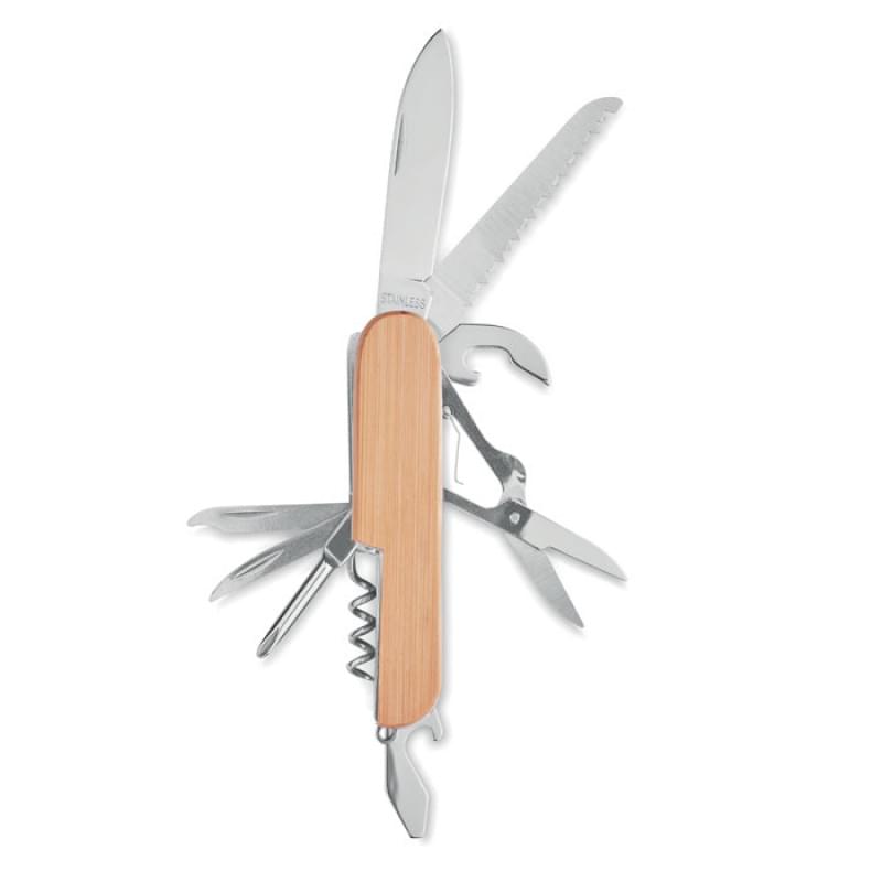 Bamboe zakmes met 9 functies