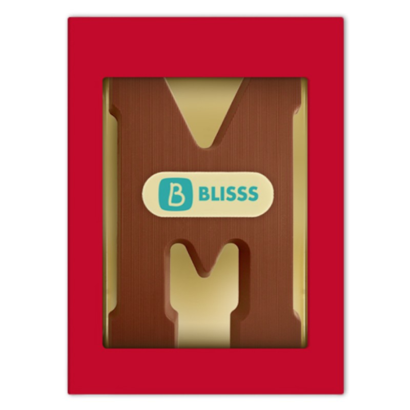 Chocoladeletter - 200 gram - melk met marsepein - A t/m Z