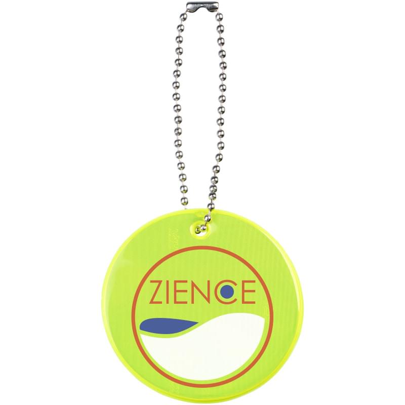  RFX™ medium ronde hanger - PVC - reflecterend - met wit koord en veiligheidsnaald