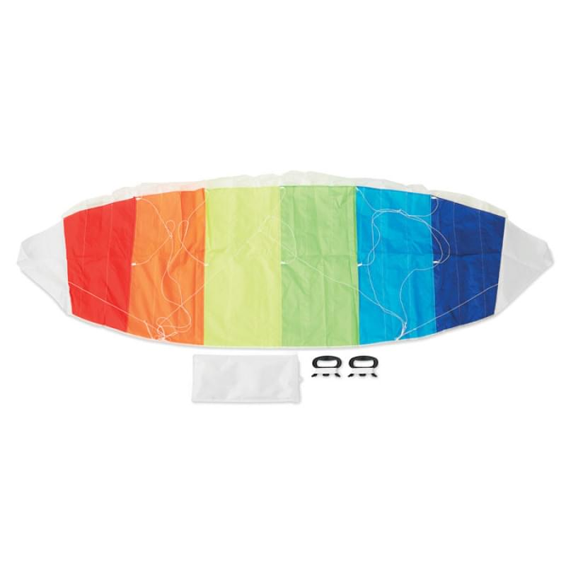 Arc regenboog vlieger - polyester - 2 handvaten - opberghoes