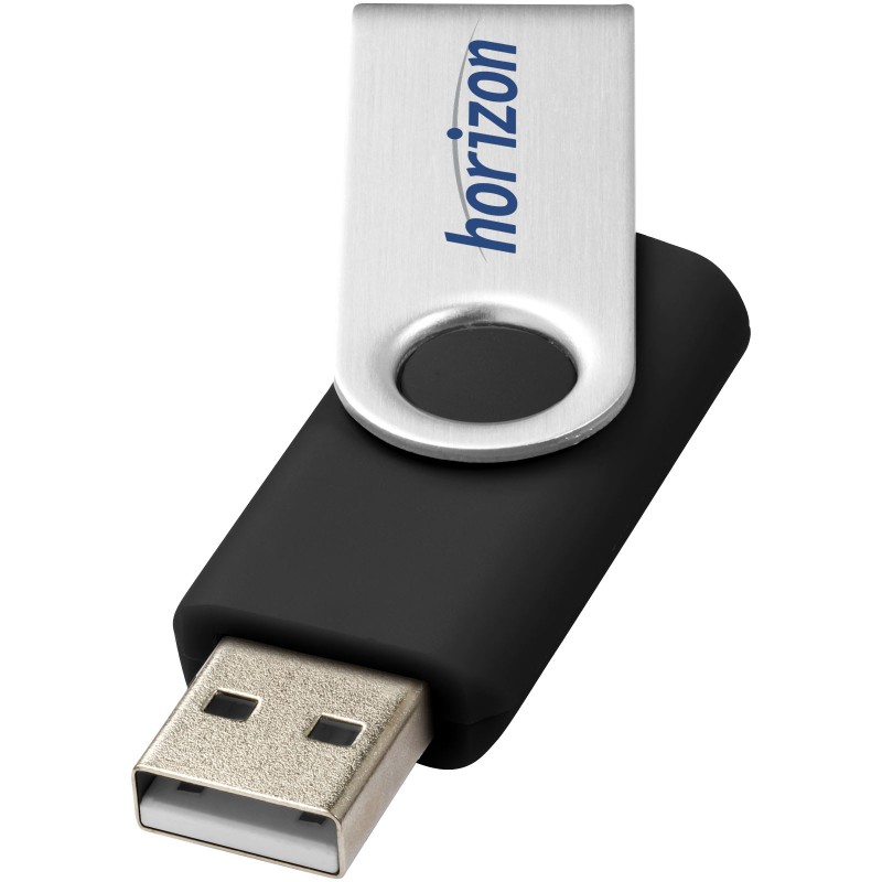 Rotate USB stick - kunststof en aluminium - 1-32GB - sleutelhangeroptie 