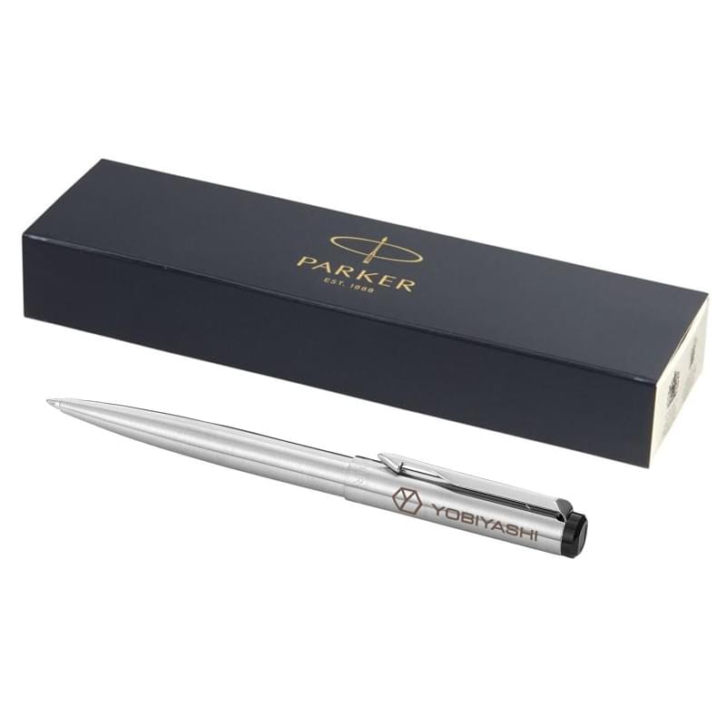Parker Vector balpen - RVS - blauwe inkt - geschenkverpakking