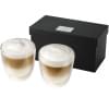 Boda koffieset 200ml - borosilicaatglas - 2 transparante koffiemokken - geschenkverpakking