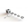 PowerCube rewirable USB reisstekker - 5V/2,1A - 4 stopcontacten - 2 USB-aansluitingen