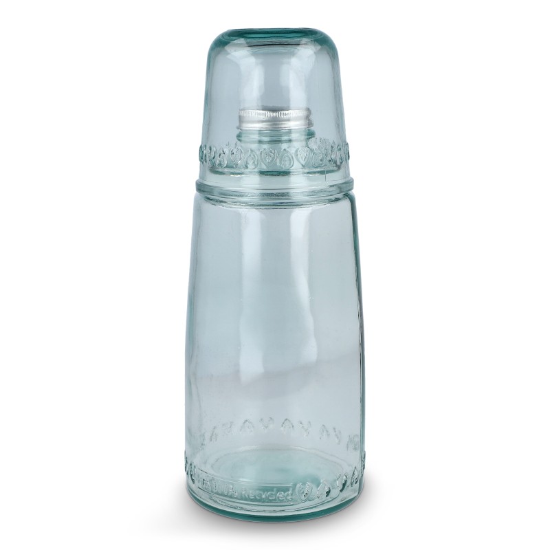InSideOut ReuuZ karaf - 1L - gerecycled glas - met bijpassend waterglas