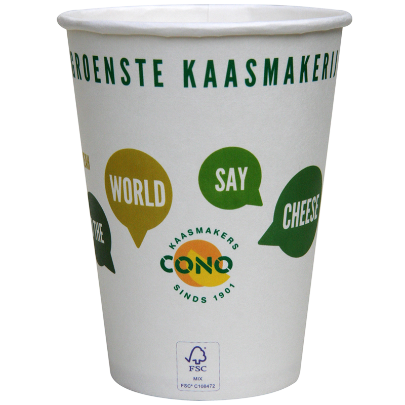 Latte Macchiato koffiebeker 300ml - karton - keuze in deksel