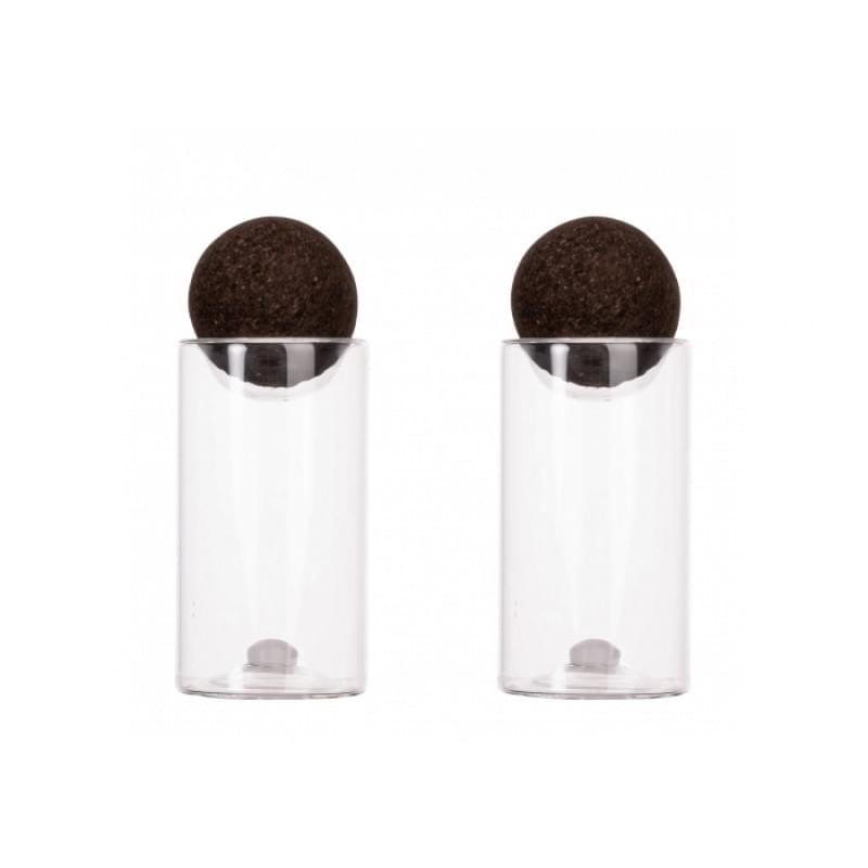Sagaform Nature potje - glas - kurkstopper - 2 stuks - geschenkverpakking