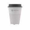Circular&Co koffiebeker 227ml- PP - deksel met drinkopening - quick-dry onderzijde - ribbelwand