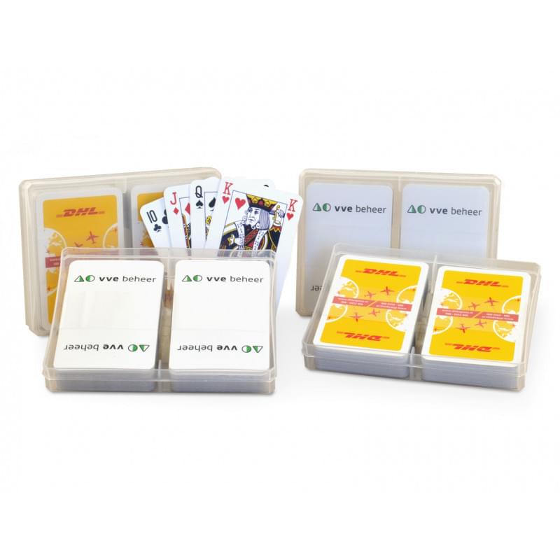 Speelkaartenset - karton - 2 sets - verpakt in transparant doosje