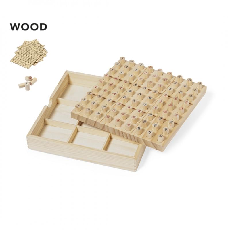 Sudoku behendigheidsspel - hout - in houten kist
