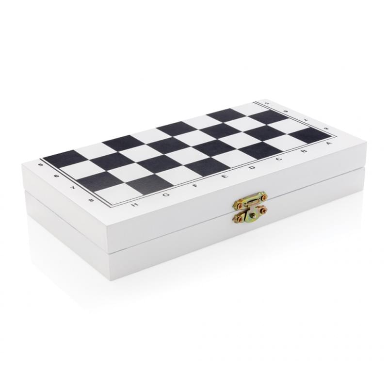 FSC® Deluxe 3-in-1 bordspel - hout - 3 spellen - geschenkverpakking