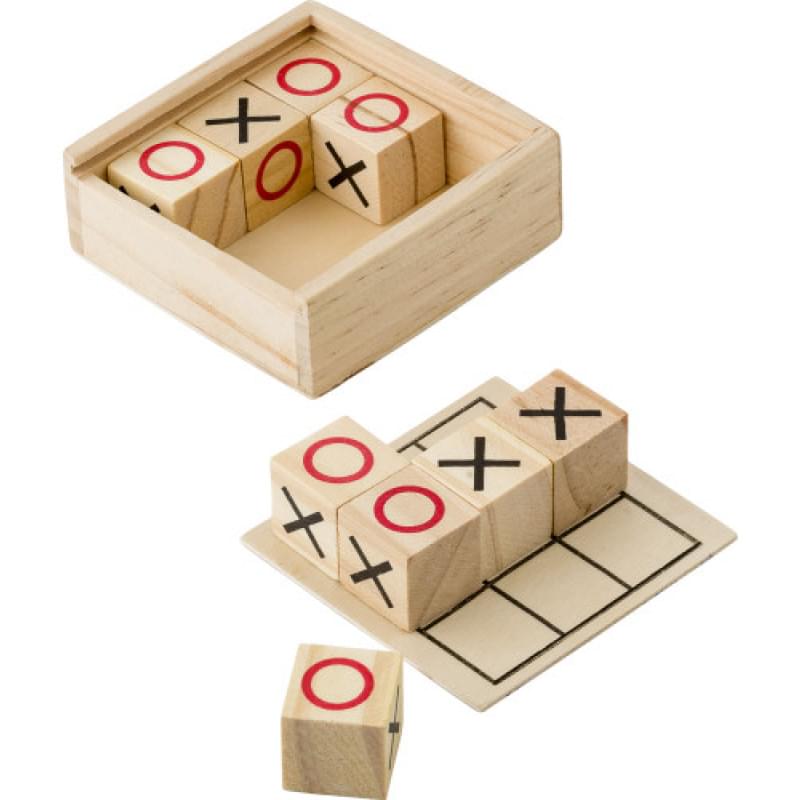 Alessio strategisch spel - boter, kaas en eieren - houten doosje
