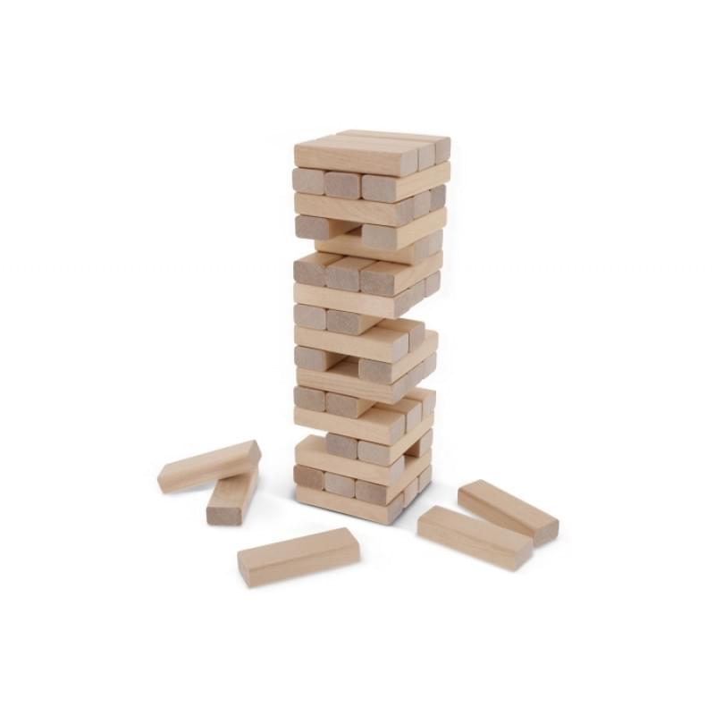 Toren spel - hout - 48 blokken - verpakt in katoenen zakje