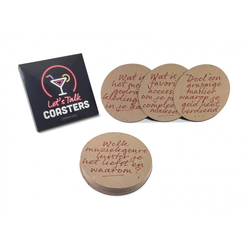 Lets Talk onderzetters - kraftkarton - 24 stuks