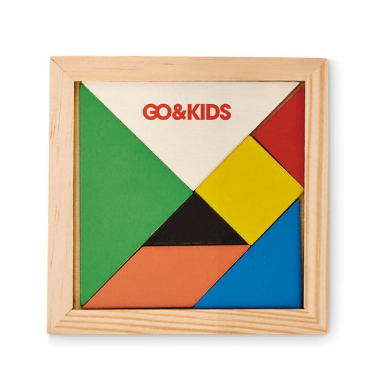 Tangram puzzel - hout - 7 stukjes