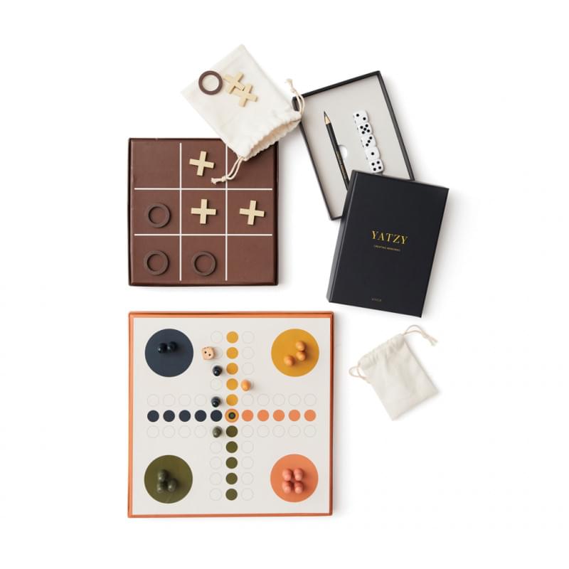 VINGA Ludo bordspel - hout - opbergdoos
