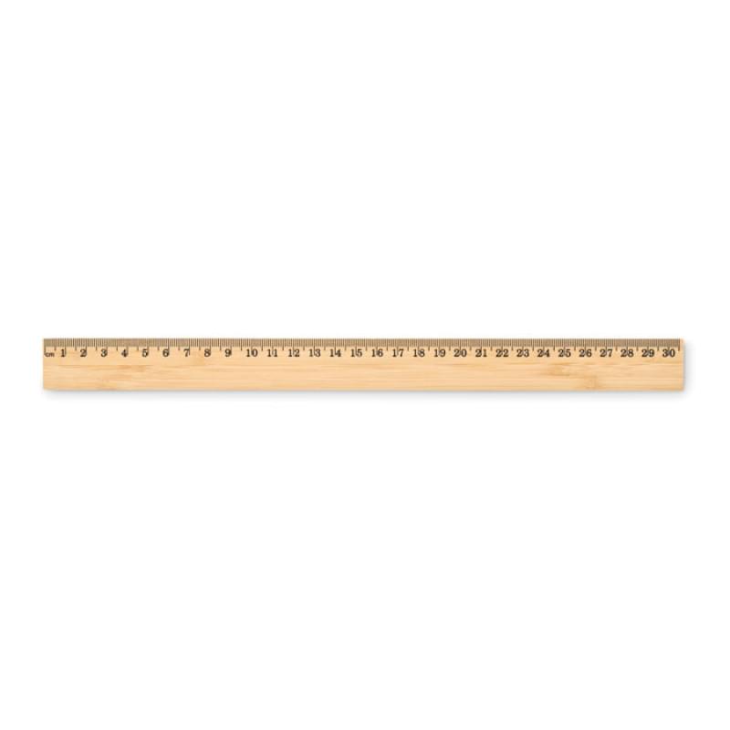 Baris liniaal - bamboe - 30 cm - dubbelzijdig