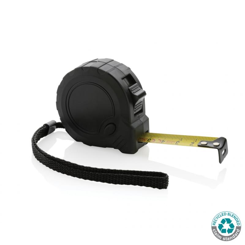 Rolmaat - 3 m - 1,6 cm - RCS gerecycled plastic - polsbandje - vergrendelknop