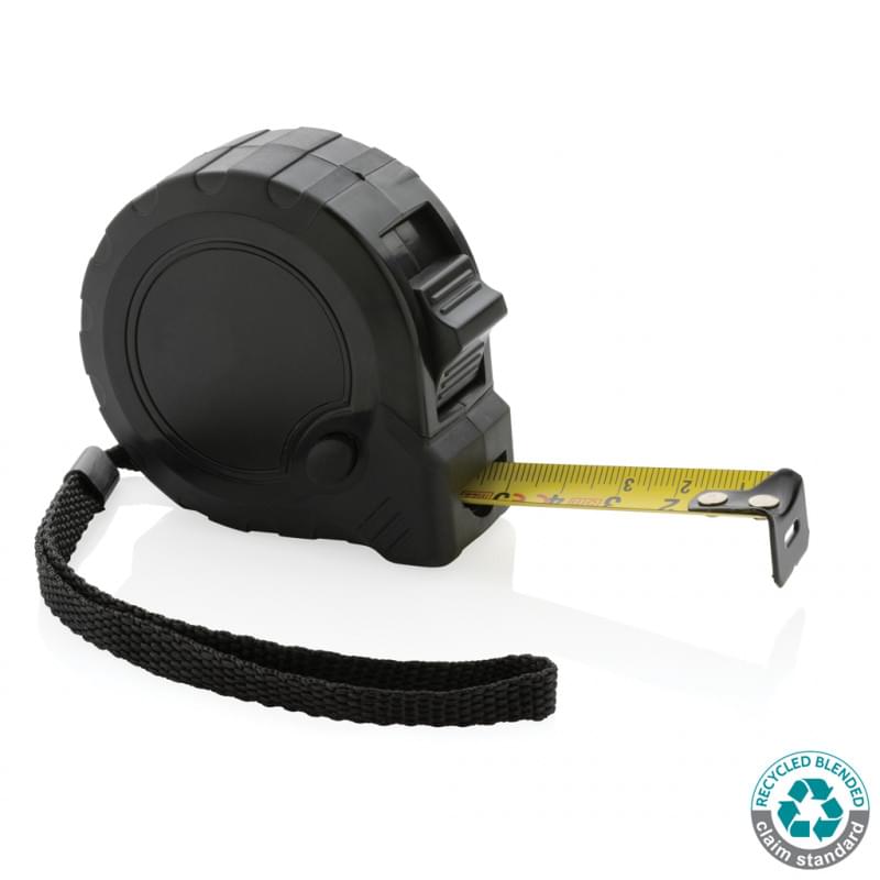 Rolmaat - 5 m - 1,9 cm - RCS gerecycled plastic - polsbandje - vergrendelknop
