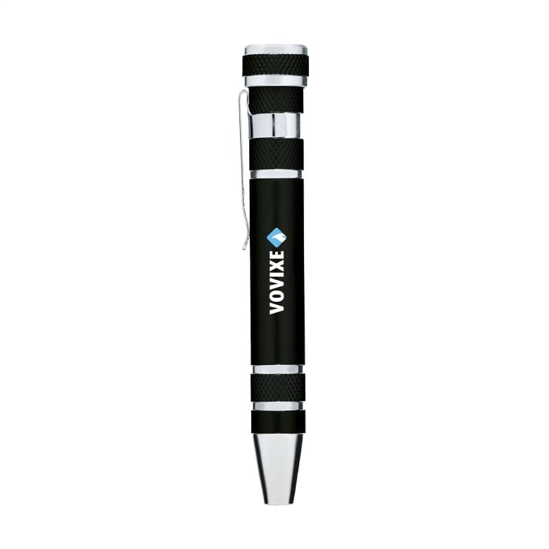 ToolPen bitpen - aluminium - met clip en 8 bitjes - in doosje
