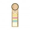 Tecin liniaal - bamboe - 13 cm - boekenlegger met plakbriefjes