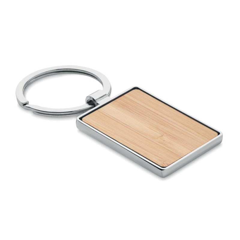 Bendigo sleutelhanger - bamboe - 4 cm - zink behuizing