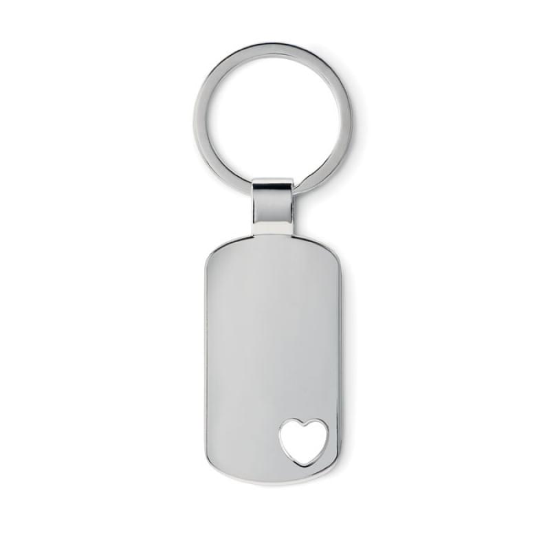 Corazon sleutelhanger - metaal - 5 cm - hartvormige uitsparing - geschenkverpakking