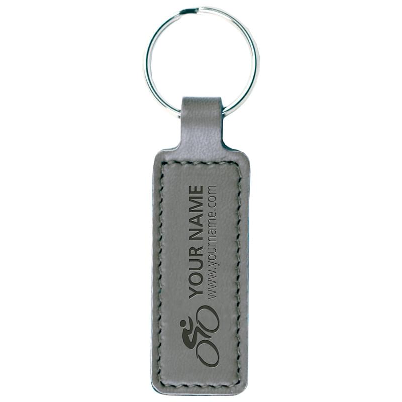 Smal sleutelhanger - kunstleer - 6 cm