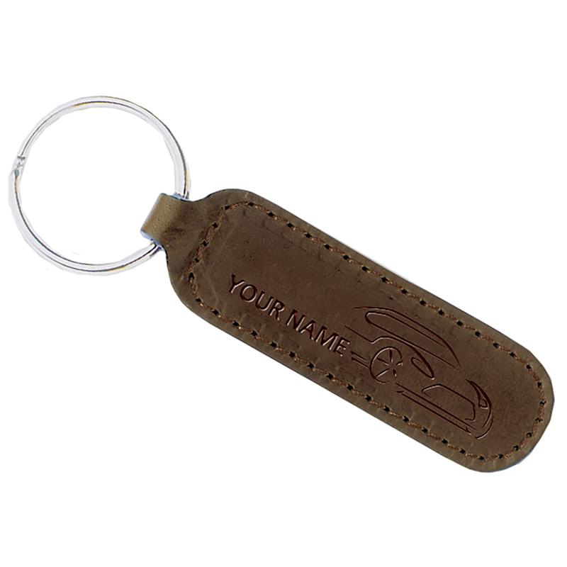 Jaap sleutelhanger - leer - 7.5 cm