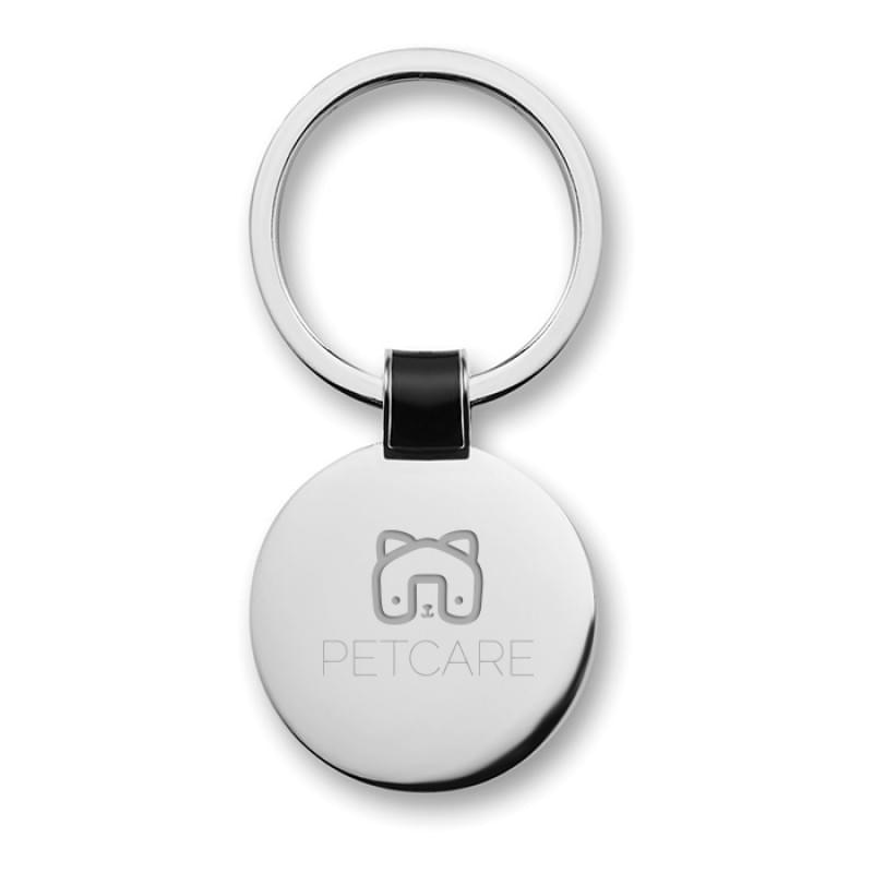 Roundy ronde sleutelhanger - metaal - 3.3 cm ⌀ - glimmende afwerking