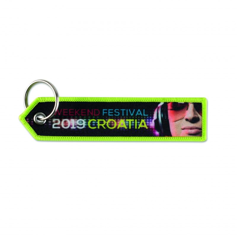 Sleutelhanger - rPET - 13 cm - driehoekig uiteinde