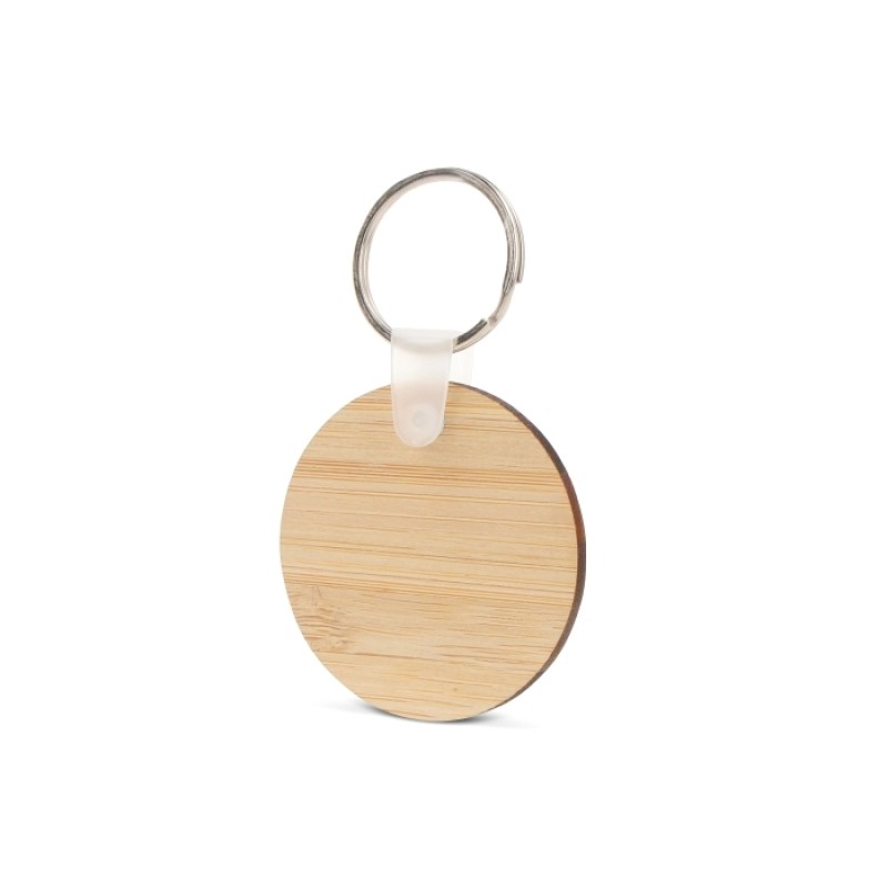 Ronde sleutelhanger - bamboe