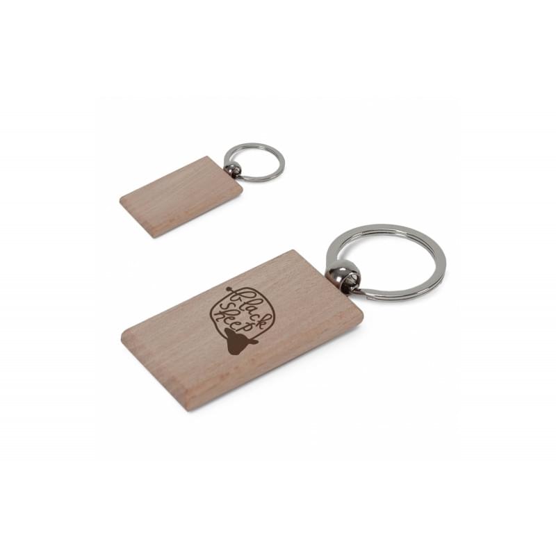 Sleutelhanger - hout - 9 cm