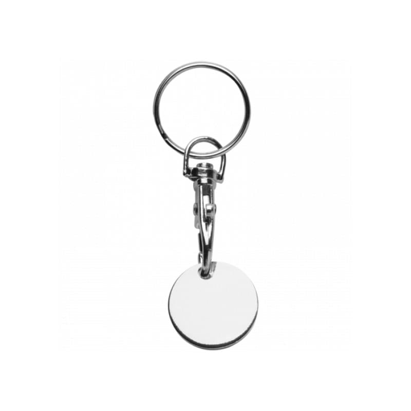 Sleutelhanger - metaal - 7.8 cm - met winkelwagenmuntje