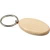 Katherine ovale sleutelhanger - hout - 6.2 cm