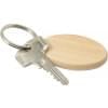 Katherine ovale sleutelhanger - hout - 6.2 cm