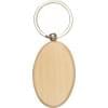 Katherine ovale sleutelhanger - hout - 6.2 cm