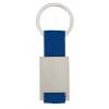 Yip rechthoek sleutelhanger - metaal - 6.5 cm - gekleurd polyester lint