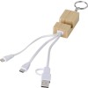 Sutton sleutelhanger - bamboe - telefoonhouder - met oplaadkabels