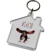 Huis sleutelhanger - kunststof - 7 cm