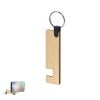 Evans sleutelhanger - bamboe - 8 cm - met telefoonhouder