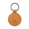 Dontex ronde sleutelhanger - gerecycled leer - Ø 5 cm