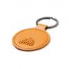 Dontex ronde sleutelhanger - gerecycled leer - Ø 5 cm