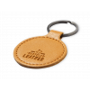 Dontex ronde sleutelhanger - gerecycled leer - Ø 5 cm