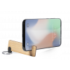 Evans sleutelhanger - bamboe - 8 cm - met telefoonhouder