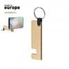 Evans sleutelhanger - bamboe - 8 cm - met telefoonhouder