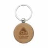 Woodkey ronde sleutelhanger - beukenhout - 3.9 cm ⌀