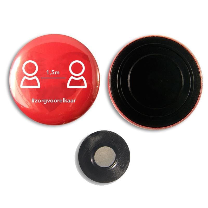 Button met kledingmagneet 56 mm