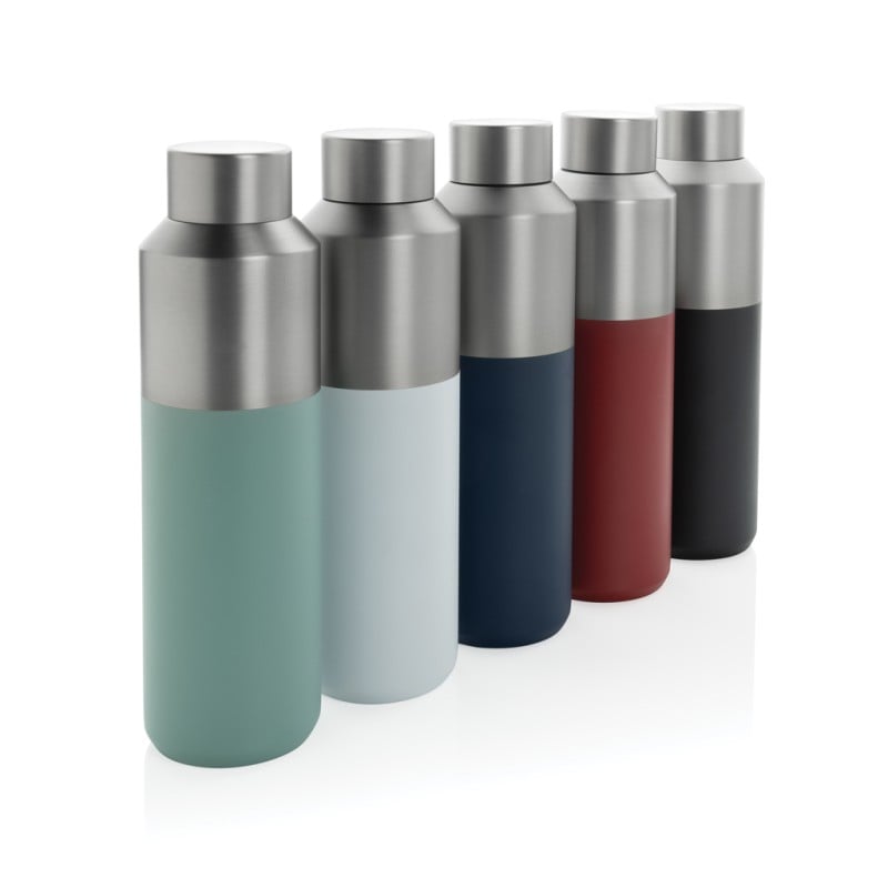 Fluid waterfles 600ml - gerecycled RVS - FSC kraft koker geschenkverpakking
